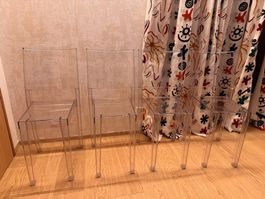 4 chaises transparentes kartell « La Marie »
